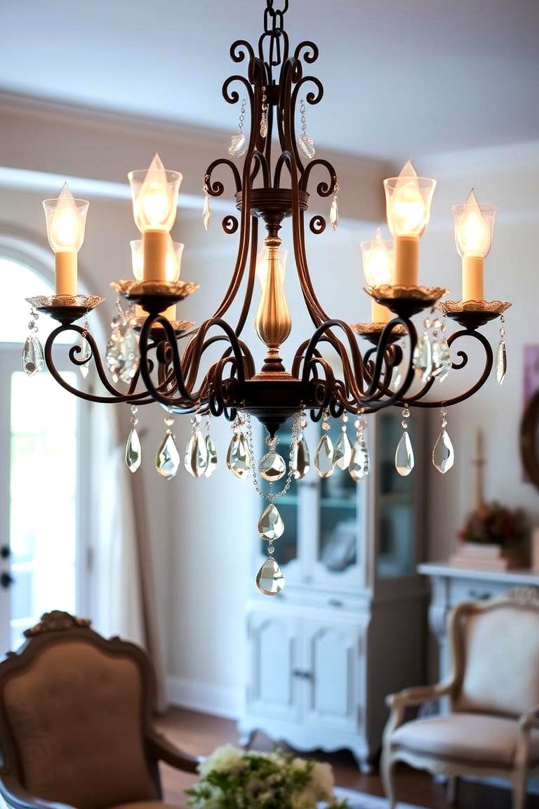 Elegant Chandeliers for a Touch of Luxury - 24 French Country Living Room Ideas