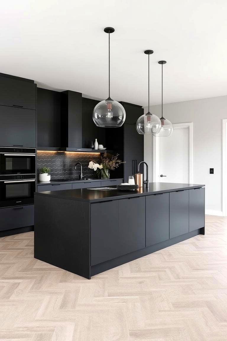 Elegant Charcoal Balance - 24 Kitchen Island Color Ideas