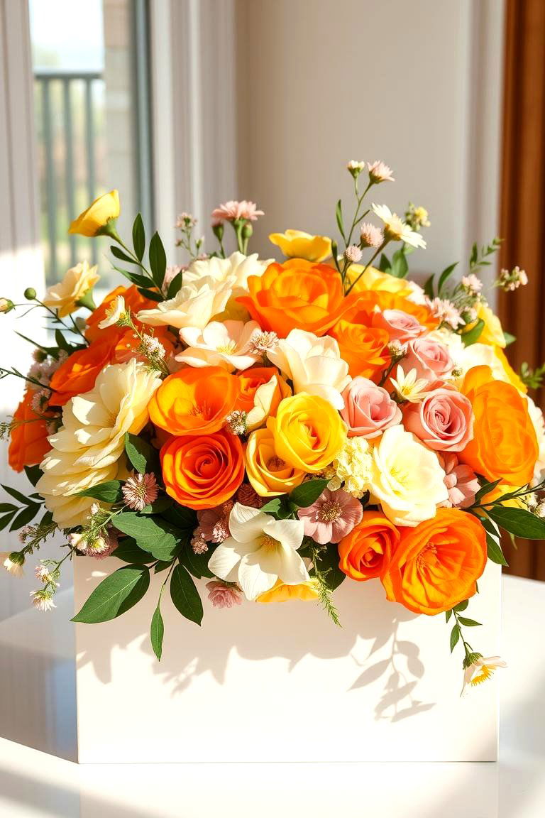 Elegant Citrus Infusion - 24 Fall Flower Box Ideas