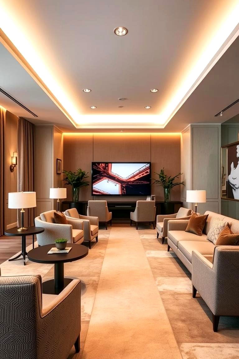 Elegant Contemporary Lounge - 24 Tv Room Ideas