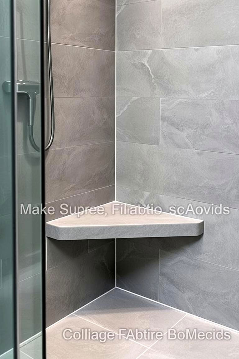 Elegant Corner Shower Bench - 24 Shower Bench Ideas