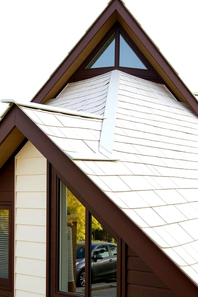 Elegant Cream Shingles with Brown Trims - 24 Cream and Brown House Exterior Ideas