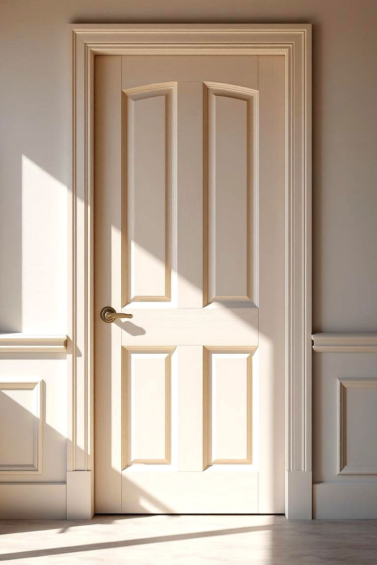 Elegant Cream Subtlety - 24 Cedar Front Door Colors Ideas