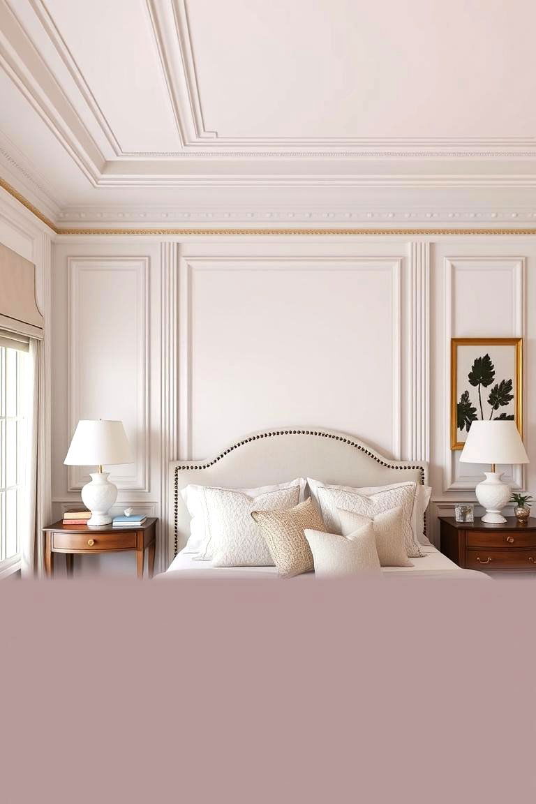 Elegant Crown Molding - 24 Cape Cod Upstairs Bedroom Ideas
