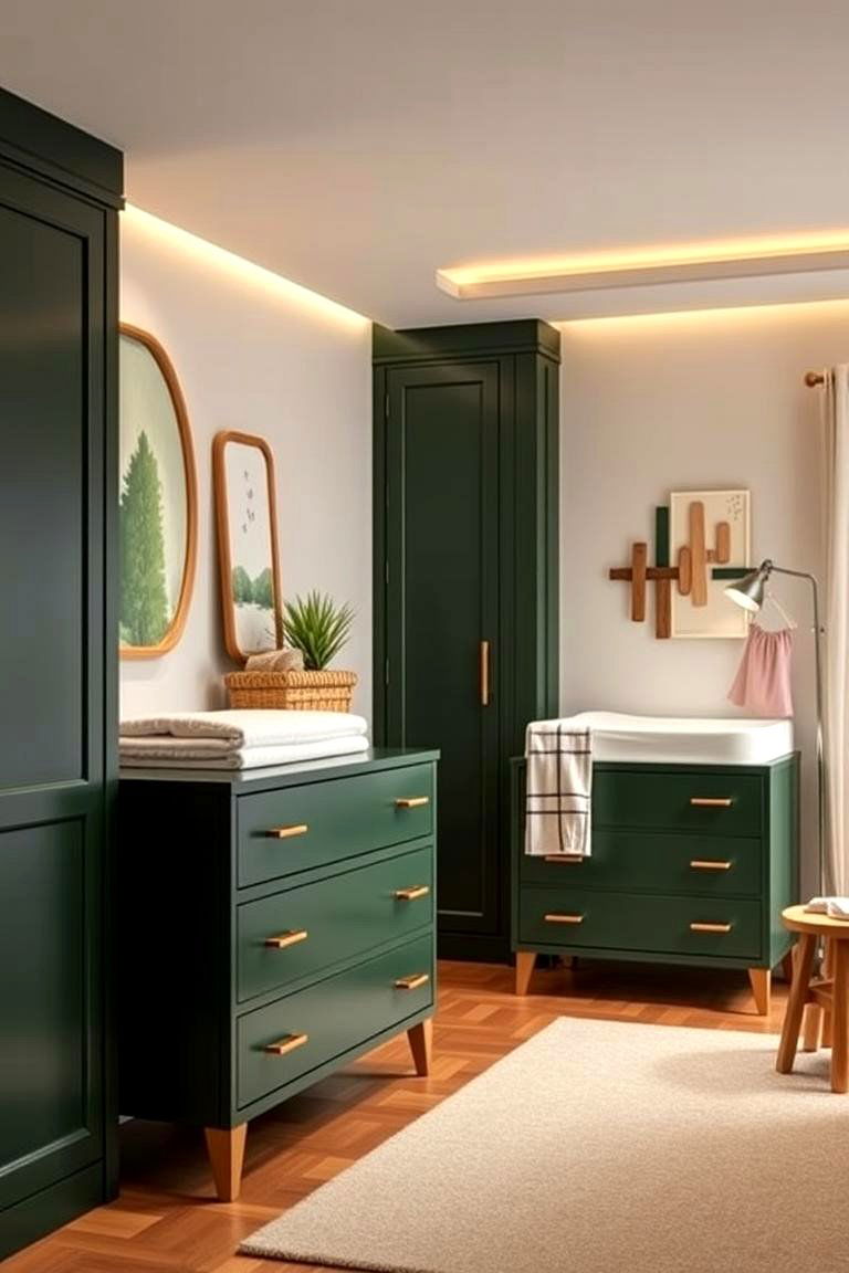 Elegant Dark Green Furniture - 24 Dark Green Nursery Ideas