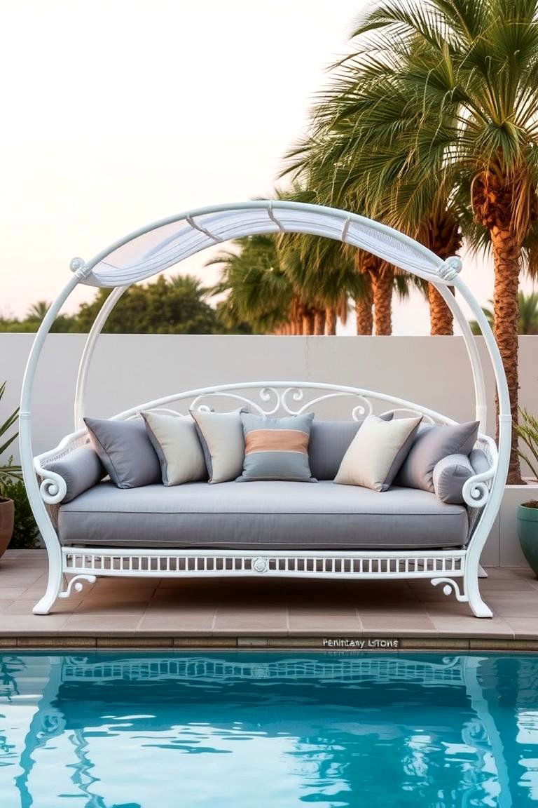 Elegant Daybed - 24 Patio Furniture Ideas