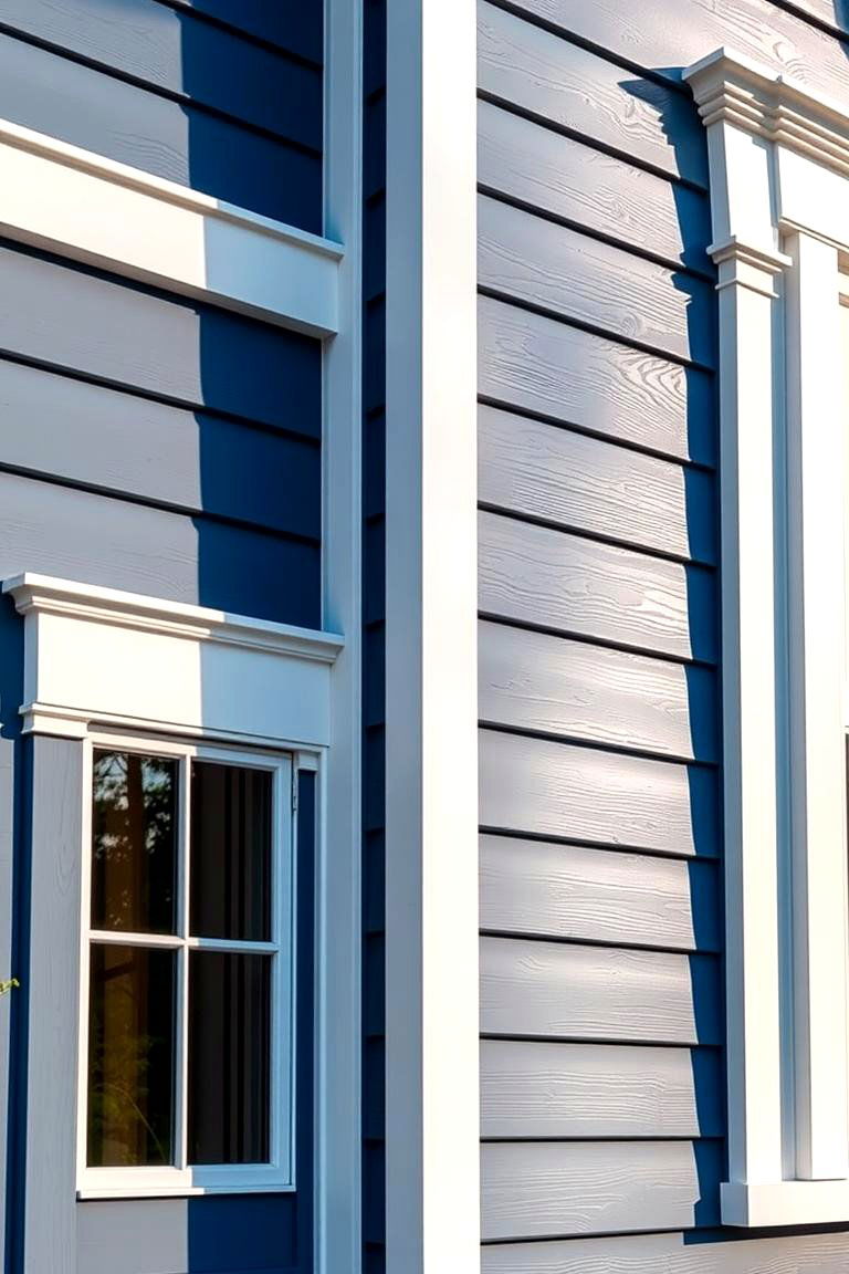 Elegant Detailing Mastery - 24 Blue House Siding With White Trim