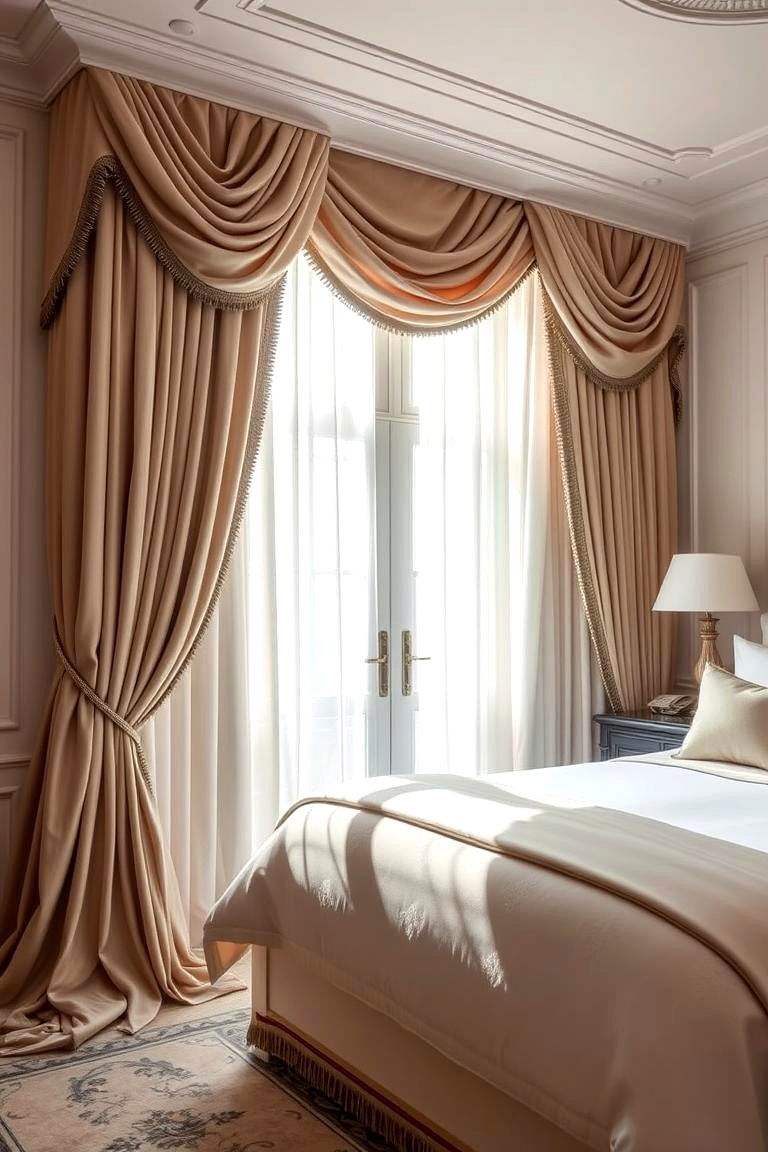 Elegant Drapery Details - 24 Bedroom Window Ideas