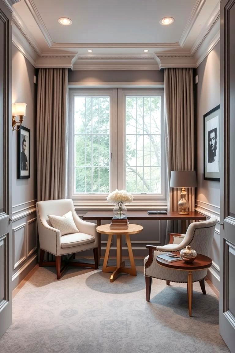 Elegant Dual Work Nook - 24 Home Office for Couples Ideas and Designs