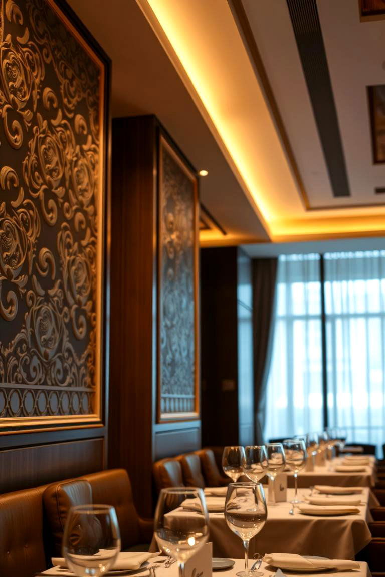 Elegant Embossed Panels - 24 Dining Room Wainscoting Ideas