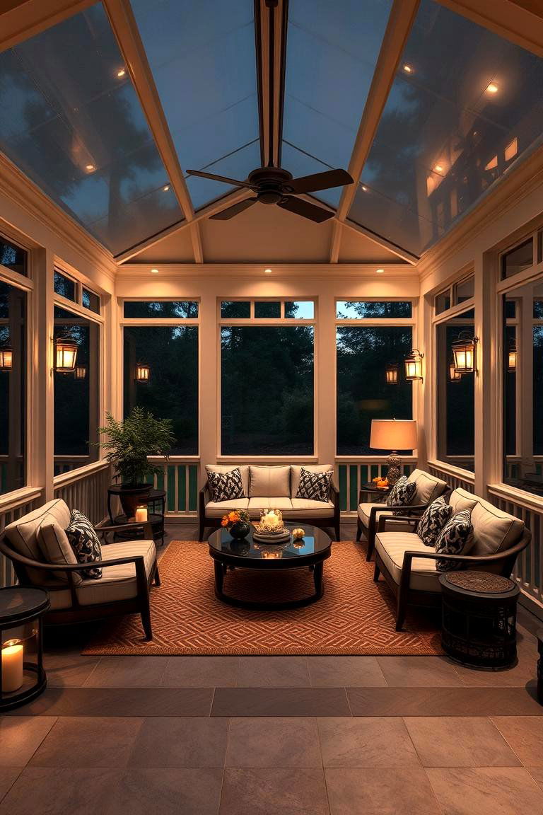 Elegant Evening Retreat - 24 Screened-in Porch Ideas