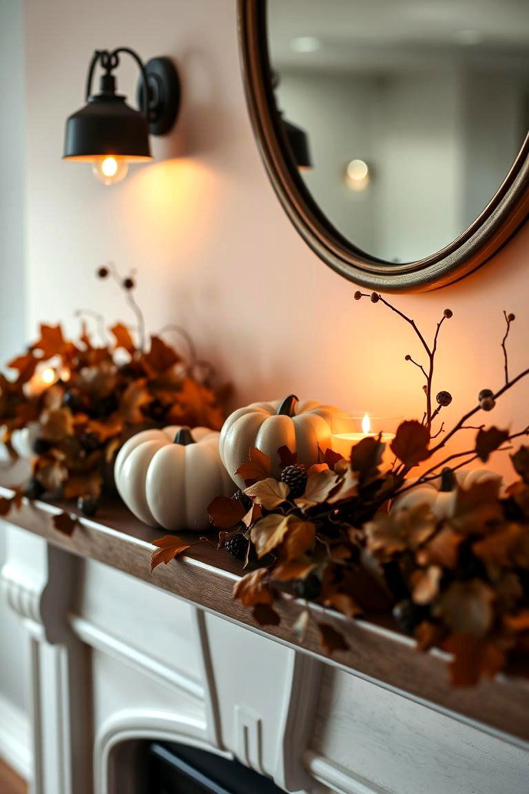 Elegant Fall Silhouettes - 24 Fall Mantel Decor Ideas
