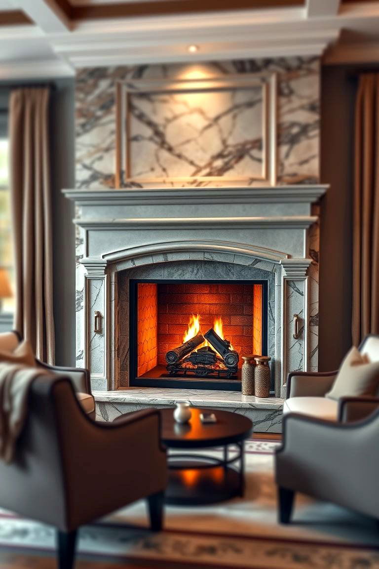 Elegant Fireplace for Cozy Gatherings - 24 Family Room Ideas