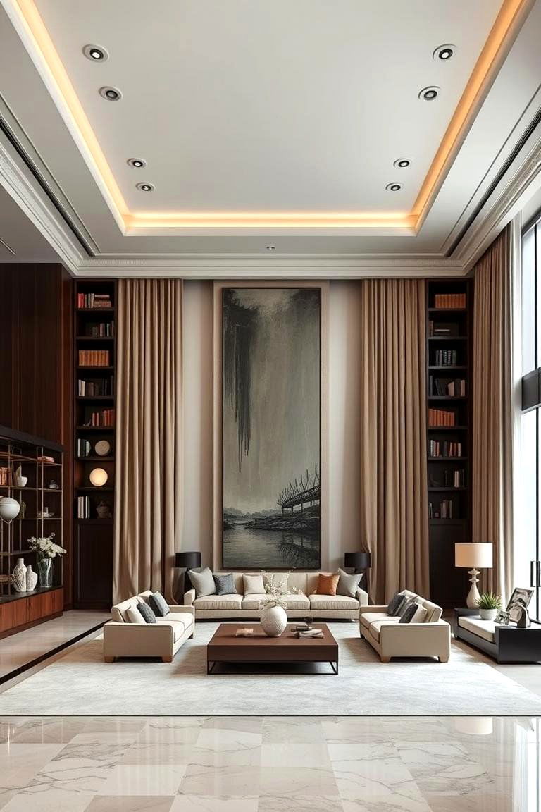 Elegant Floor to Ceiling Elements - 24 Ralph Lauren Living Room Ideas