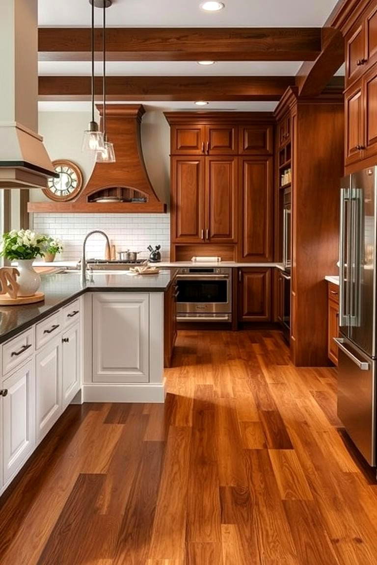 Elegant Flooring Choices - 24 Craftsman Kitchen Ideas