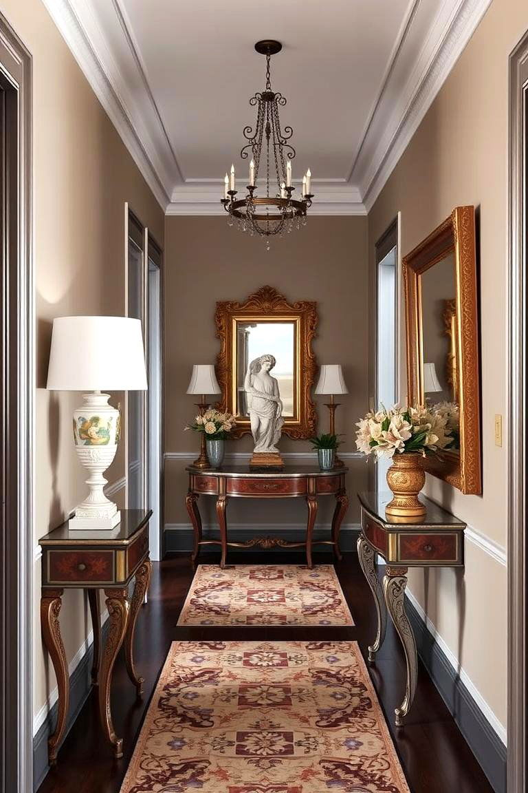 Elegant Focal Point Decor - 24 Victorian Hallway Ideas
