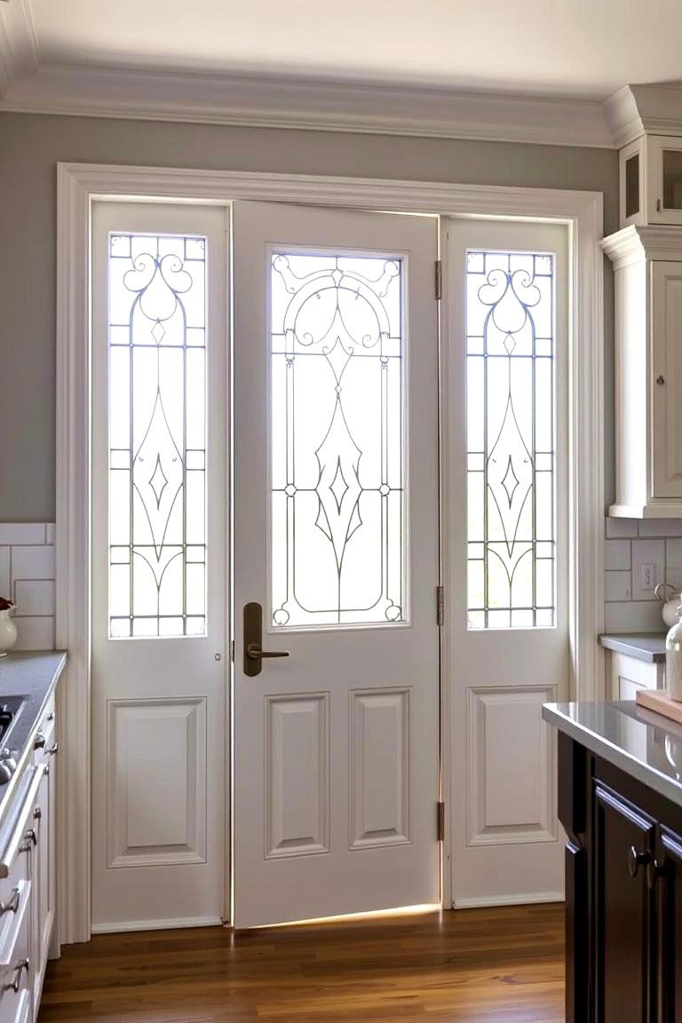 Elegant French Door Entrance - 24 Kitchen Door Design Ideas