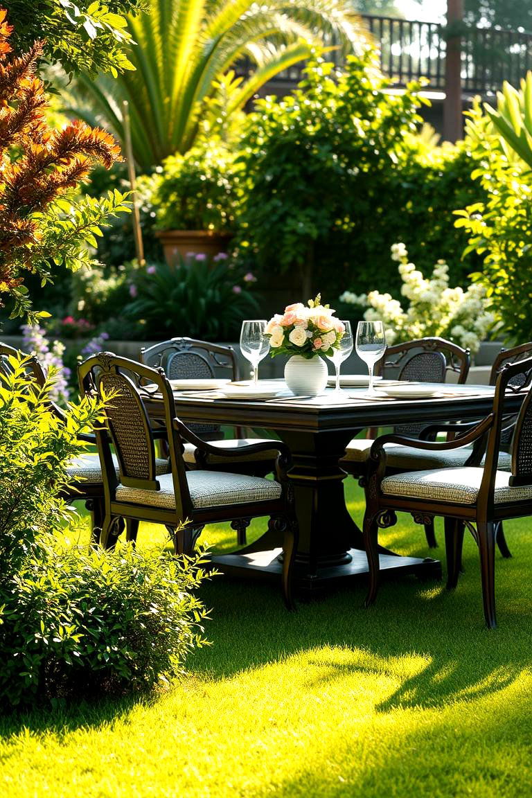 Elegant Garden Dining Set - 24 Garden Furniture Ideas