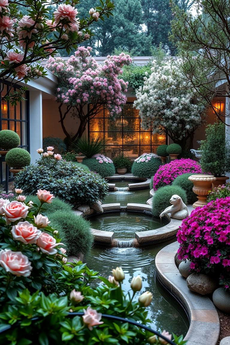 Elegant Garden Oasis - 24 townhouse patio ideas