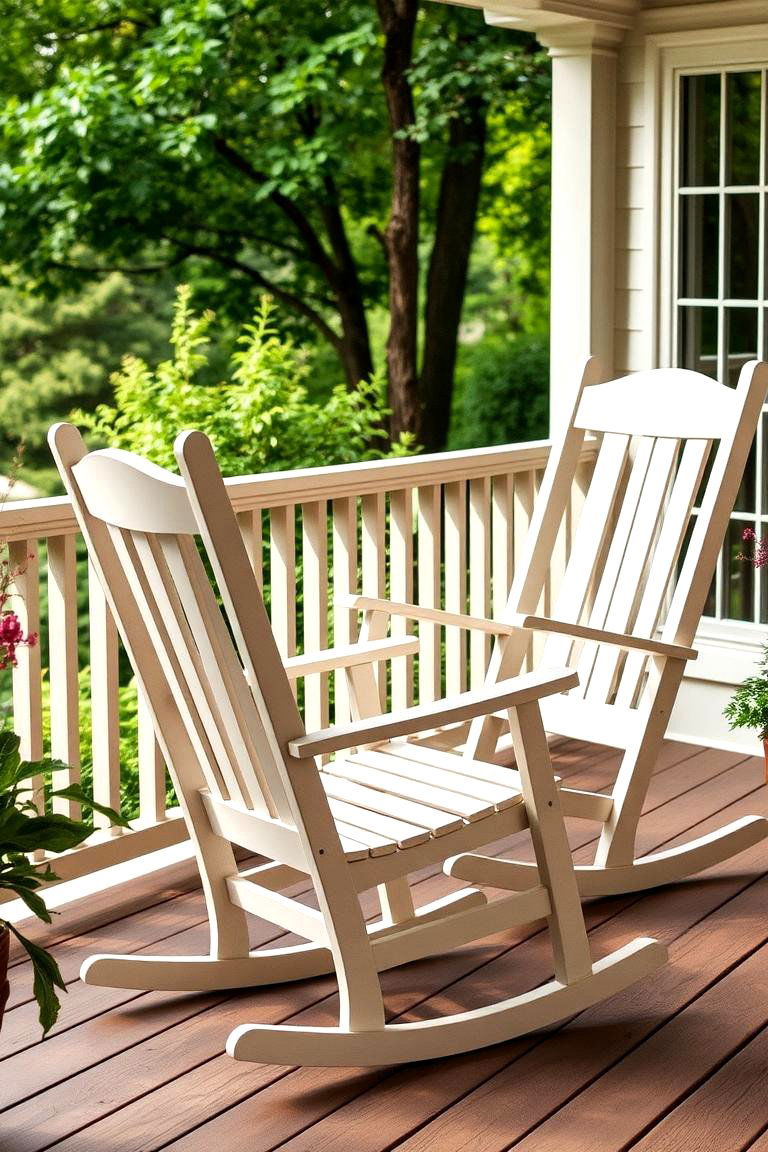 Elegant Garden Rocking Chairs - 24 Deck Furniture Ideas