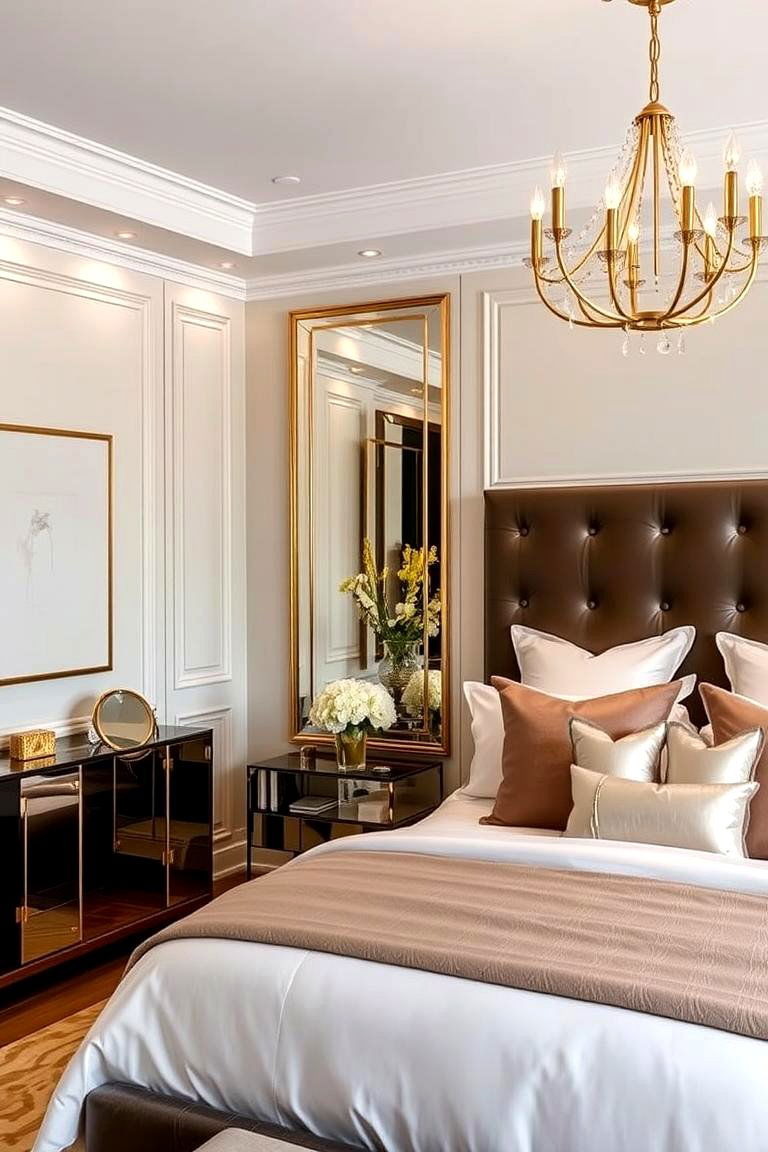 Elegant Gold Accents - 24 Colorful Bedroom Ideas