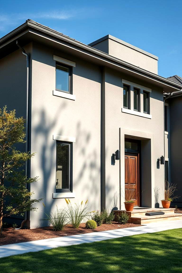 Elegant Gray - 24 Stucco Colors for Home Exteriors