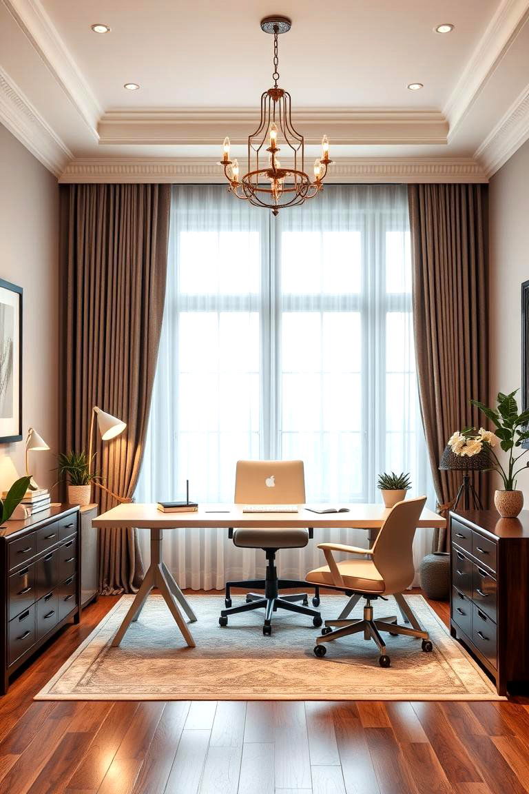 Elegant Home Office Studio - 24 Content Creator Room Ideas