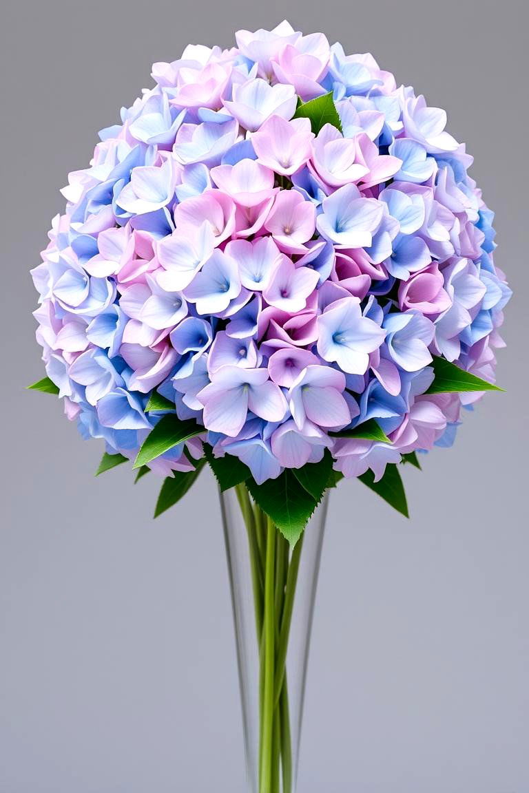 Elegant Hydrangea Cluster - 24 Flower Centerpiece Ideas