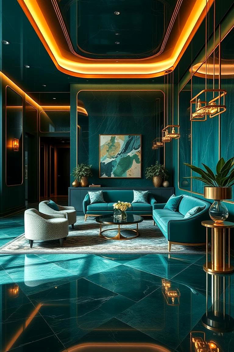 Elegant Jade with Metallic Touches - 24 Jade Green Bedroom Ideas