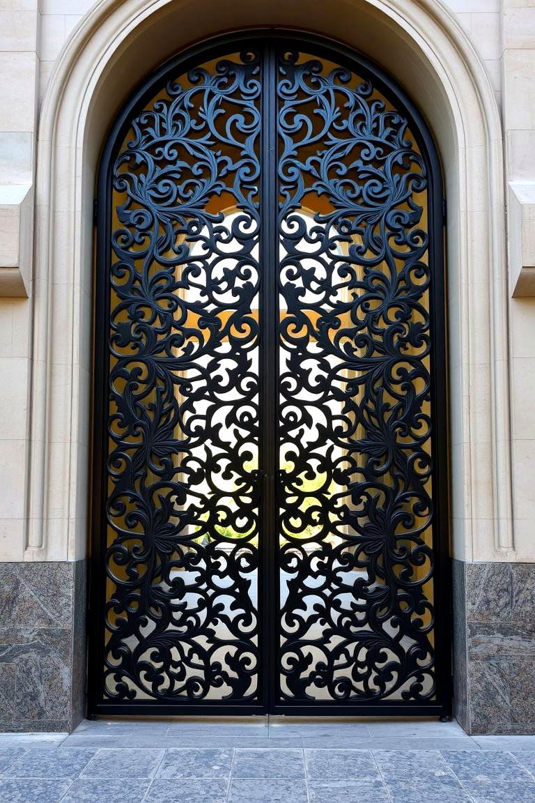 Elegant Laser Cut Gate - 24 Driveway Gate Ideas