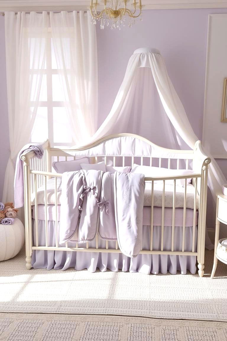 Elegant Lavender Bedding - 24 Purple Nursery Ideas