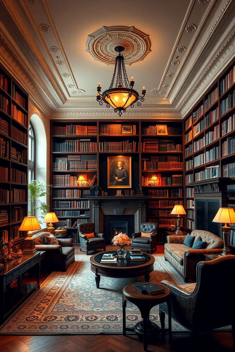 Elegant Library Den - 24 Den Ideas
