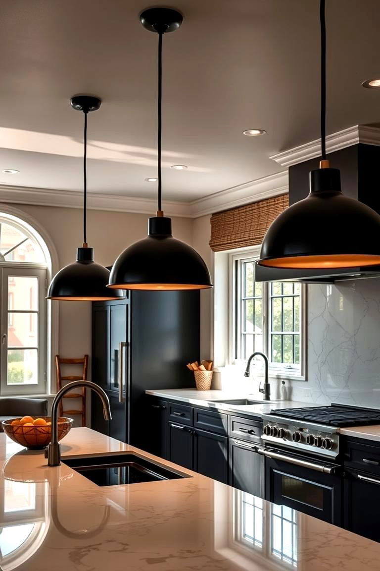 Elegant Lighting Solutions - 24 black and beige kitchen ideas
