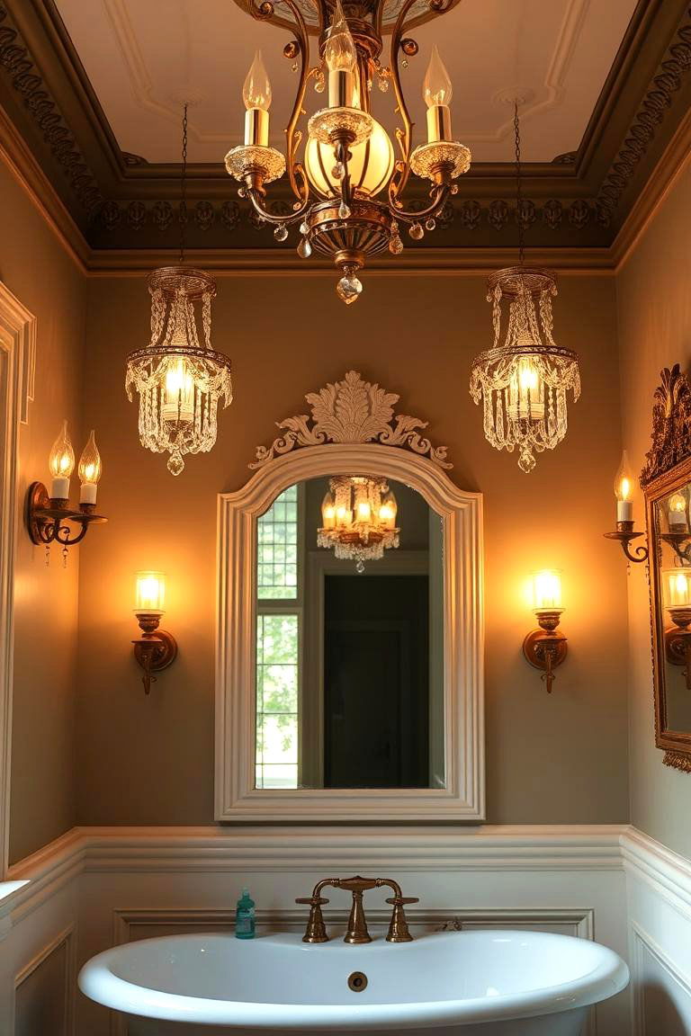Elegant Lighting to Enhance Ambience - 24 Victorian Bathroom Ideas