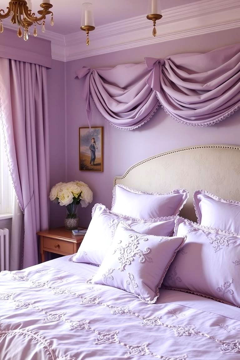 Elegant Lilac Bedding - 24 Lilac Bedroom Ideas