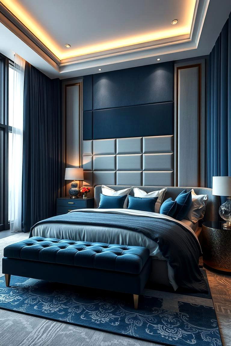 Elegant Luxury with Dark Blue - 24 Dark Blue Bedroom Ideas