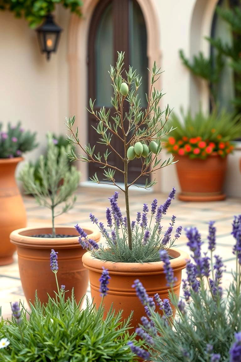 Elegant Mediterranean Style Patio Garden - 24 Patio Garden Ideas