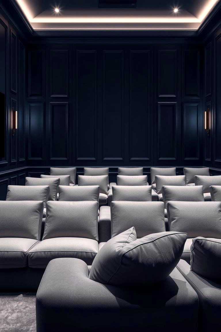 Elegant Midnight Blue - 24 Home Theater Paint Colors