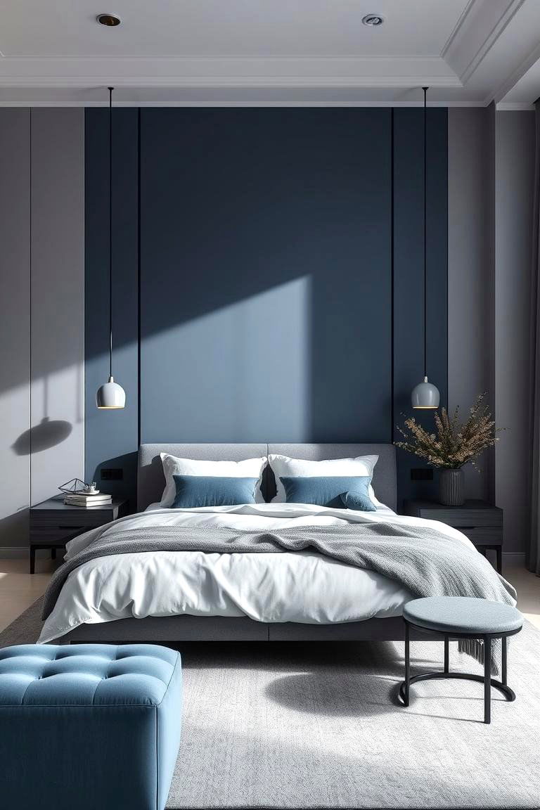 Elegant Minimalist Escape - 24 Blue and Grey Bedroom Ideas