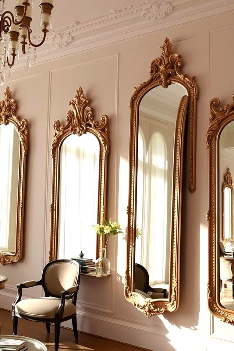 Elegant Mirror Arrangements - 24 Housewarming Decoration Ideas