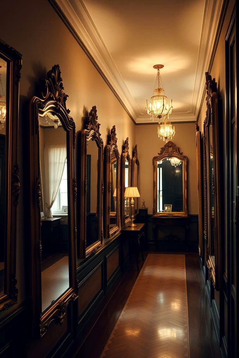Elegant Mirror Displays - 24 Victorian Hallway Ideas