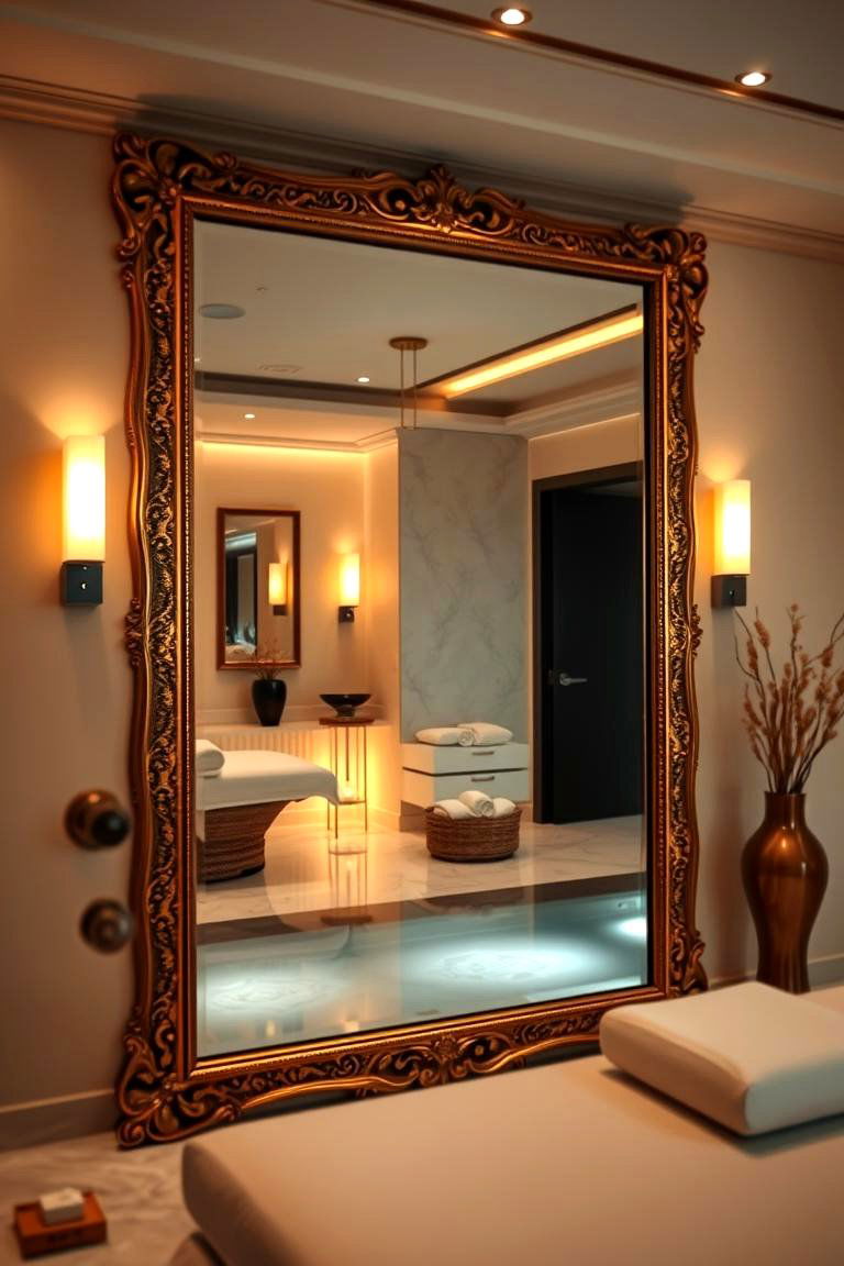 Elegant Mirrors - 24 Spa Decor Ideas