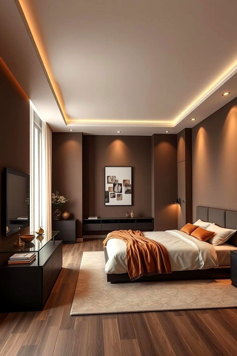 Elegant Modern Brown Tones - 24 Brown Bedroom Ideas