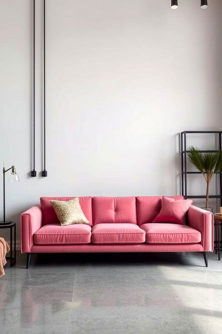 Elegant Modern Fusion - 24 Pink Couch Living Room Ideas