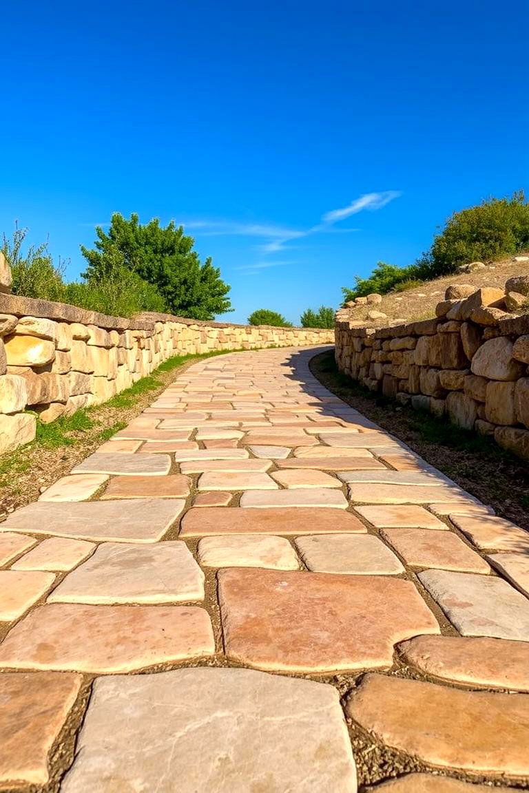 Elegant Natural Stone Passage - 24 Pool Walkway Ideas