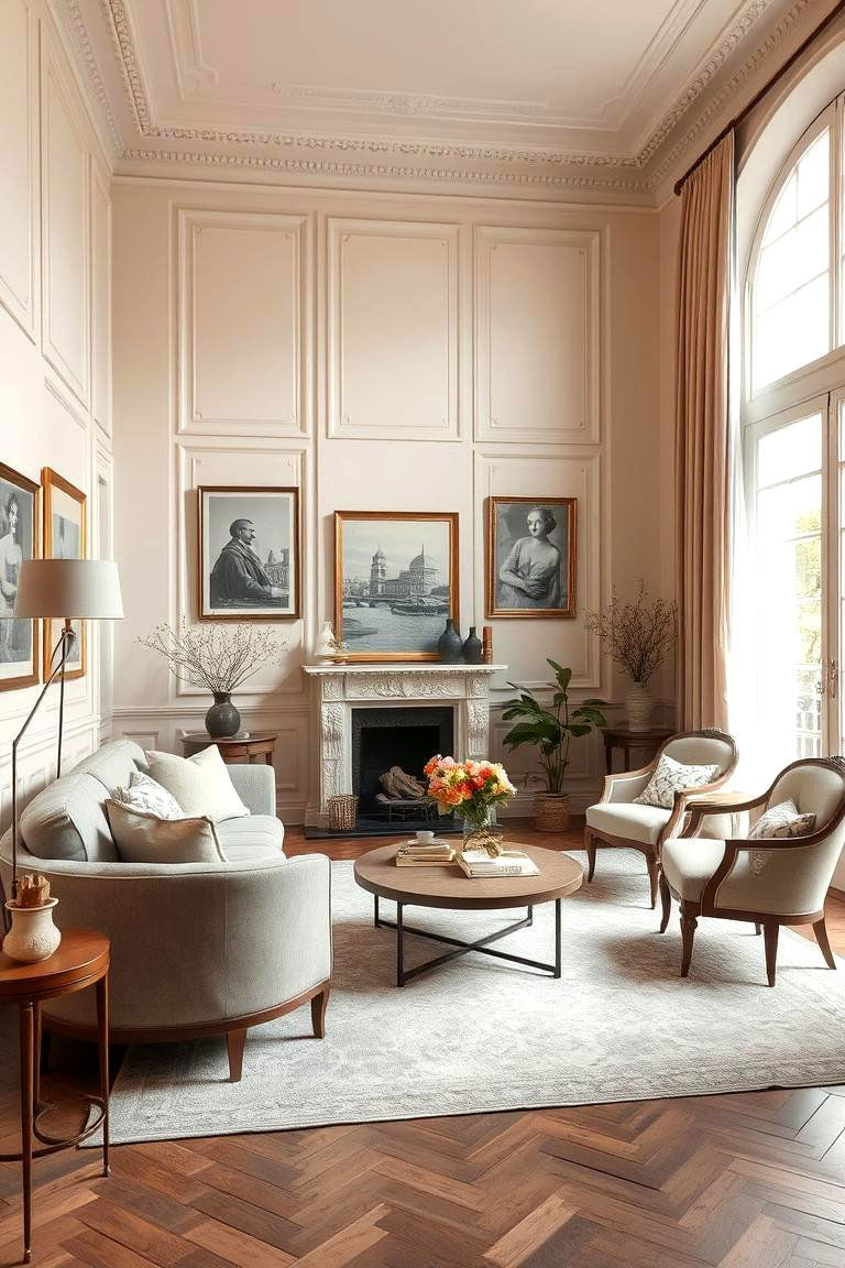 Elegant Neutral Palette - 24 Parisian-style Living Room Ideas