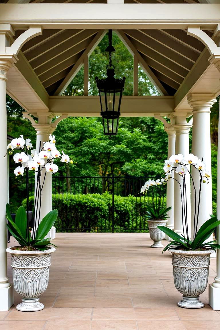 Elegant Orchid Pavilion - 24 Porch Greenhouse Ideas
