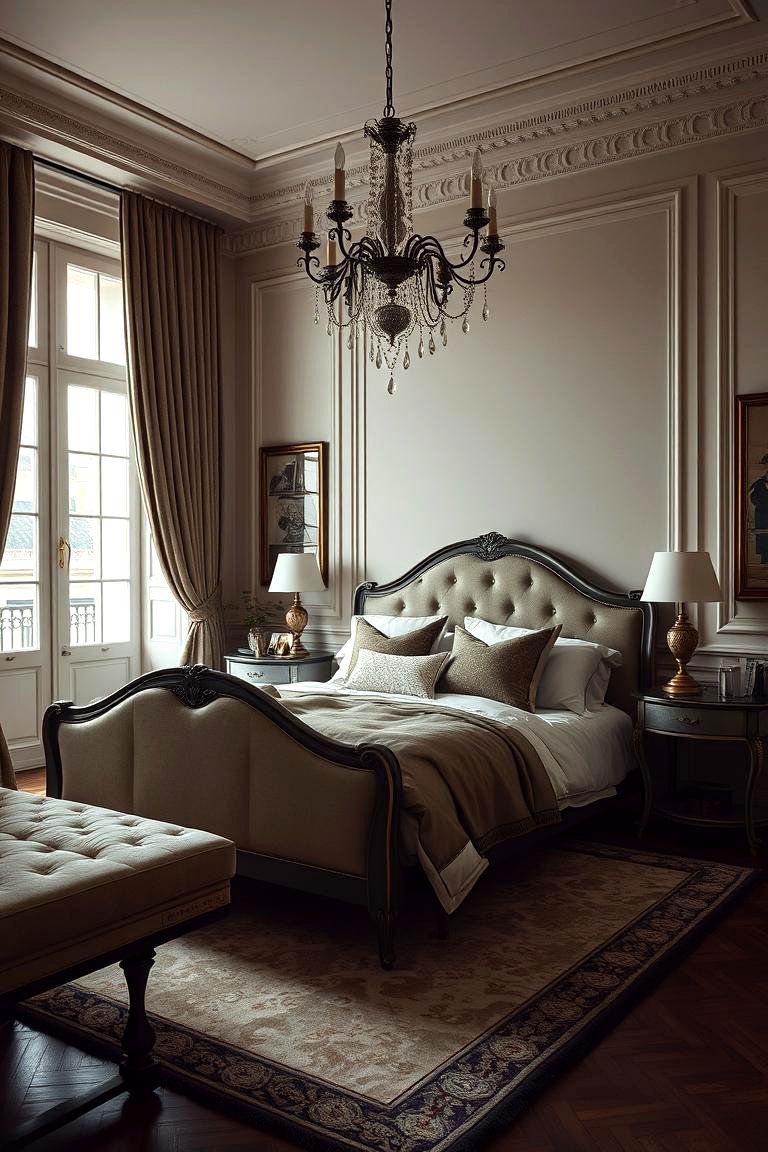 Elegant Parisian Silhouette - 24 Parisian Themed Bedroom Ideas
