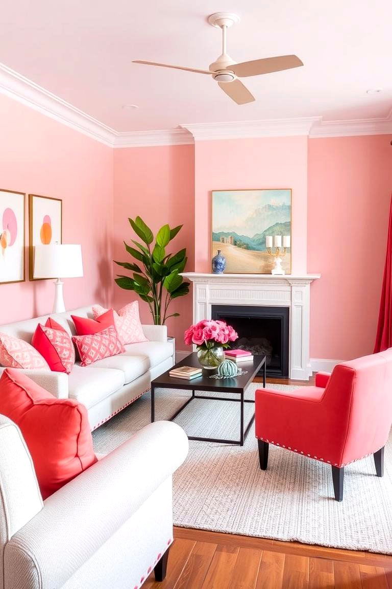 Elegant Pastel Coral Touch - 24 Pastel Colour Ideas for Your Home