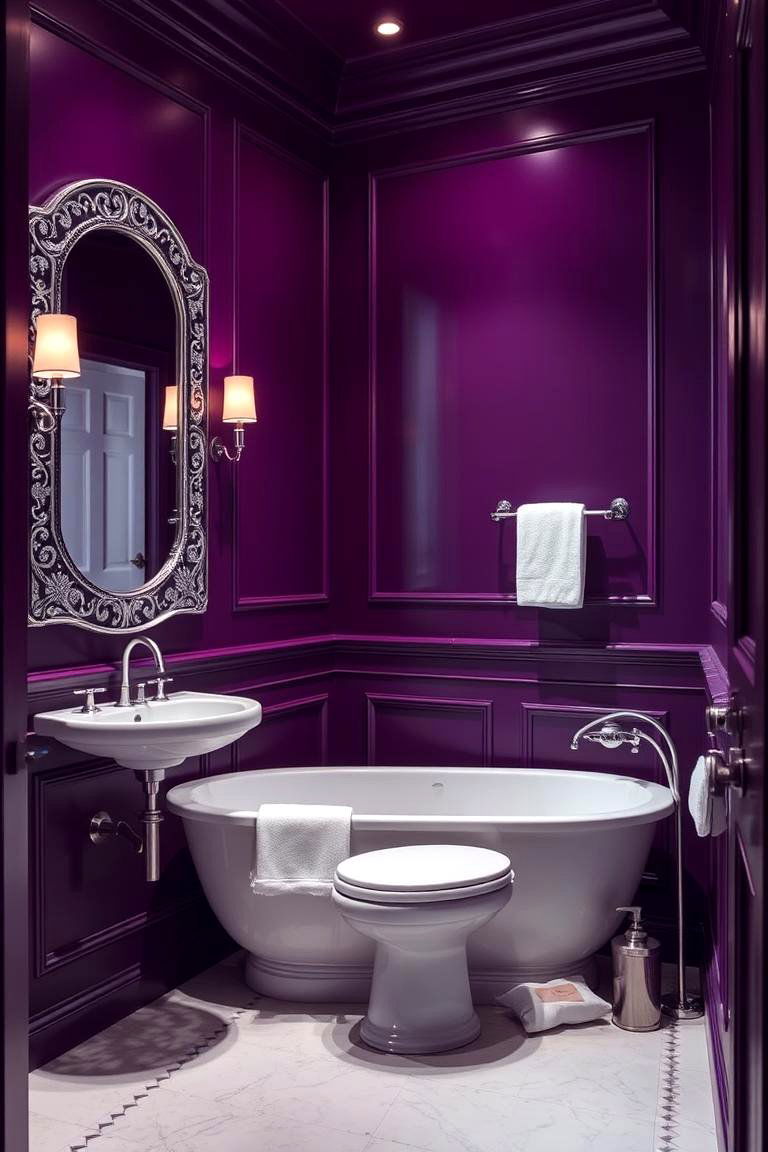Elegant Plum - 24 Bathroom Color Ideas